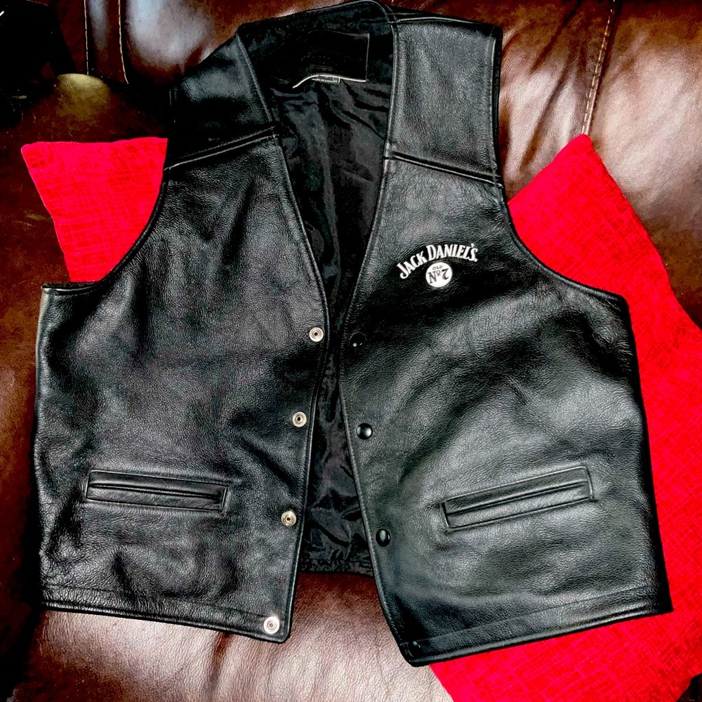 Jack Daniels leather vest